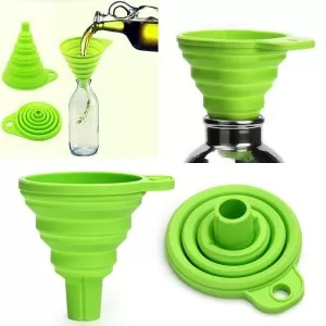 Mini Kitchen Silicone Collapsible Folding Foldable Funnel Kitchen Gadgets