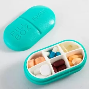 Mini Six Slots Portable Pill Box