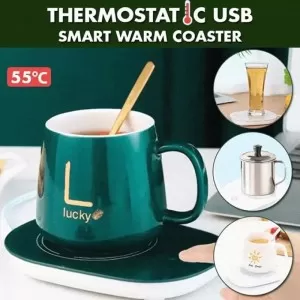 Mug Warmer USB Pad Powered Cup Milk Tea Water Heating Pad Constant-Temperatures EU Plug Electric Mug Set