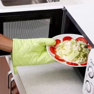 New 1 pair Oven Gloves Cute Kitchenware Cotton Thick Microwave Oven Gloves Heat Resistant Insulation Gloves
