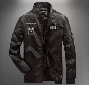 New Mens Artificial leather jacket