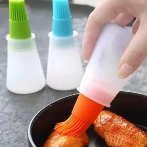 New Oil Bottle With Silicone Basting and Pastry Brush For Perfect Cooking BBQ Grill and Baking Tool Kitchen Accessories
