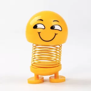 New Stress Release Emoji shaker spring bouncing doll car smiley doll cute emoticons big head dolls funny smiley face springs dance toys