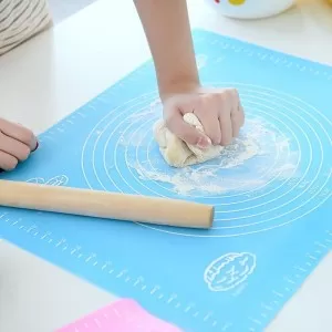 Non Slip Non Stick Thickening Flour Silicone Baking Mat With Measurement Kneading Pad For Rolling Dough Pizza Dough Maker Pastry Kitchen Baking Tool
