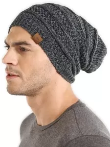 Pack of 2 - Winter Warm Woolen Stylish Beanie Cap For Men/Boys