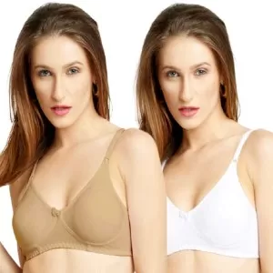 Pack of 2 –Best Quality Cotton Non Padded Bras for Women