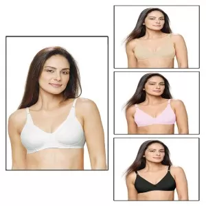 Pack of 4 –Best Quality Cotton Non Padded Bras for Women