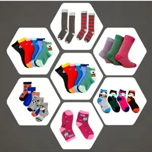 Pack Of 6 Stylish Socks For Kids