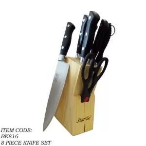 Pack of 8 Knife Set and Wooden Stand