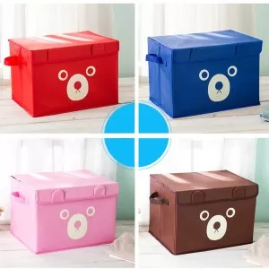 Panda Design Folding Storage Bins Quilt Basket Kid Toys Organizer Storage Boxes Cabinet Wardrobe Storage Bags 1 Piece