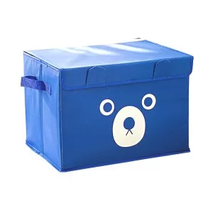 Panda Design Folding Storage Bins Quilt Basket Kid Toys Organizer Storage Boxes Cabinet Wardrobe Storage Bags 1 Piece Blue