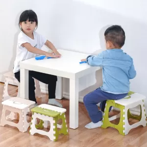 Plastic Portable Household Bathroom Folding Stool Children Adult Outdoor Portable Multi Purpose Folding Chair Easy To Store