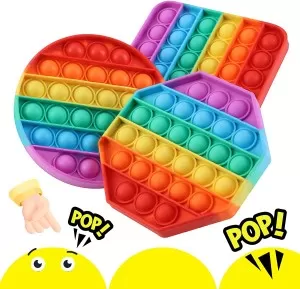 POP Bubble Squeeze Sensory Fidget Toy Pop It Figit Toy Special Needs Stress Relief Squeeze Silicone Pressure Relieving Toys