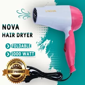 Professional foldable hair dryer machine for girls-men-women comes with 2 speeds fashion hair style machine portable 1000 watt hair dryer machine easy