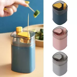 Push and Up Toothpicks Holder Toothpick Holder Push Pop-Up Tooth Pick Container Portable Toothpick Dispenser Storage Box Table Decoration For Home uni