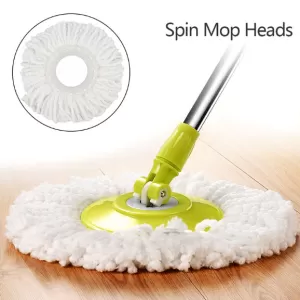 Replacement Mop Heads Refills for Universal 360° Spin Magic Mop Hurricane Compatible Standard Replacement Round Spin Mop Heads Microfiber