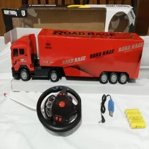 Road Rage Heavy Truck- Steering wheel RC - Rechargeable Battery - WITH SURPRISE FREE GIFT