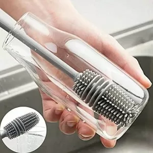 Silicone Bottle Cleaning Brush With Long Handle Kitchen Cleaning Tool For Baby Feeder Bottle Wash Baby Feeder Cleaning Brush