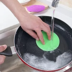 Silicone Dish Sponge Cleaning Brush For Multipurpose Dishwashing Non-stick Soft Scouring Pad