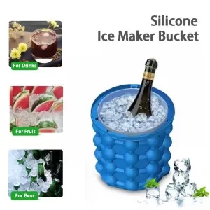 Silicone Ice Maker Portable Bucket Ice Cooler trays, ice molds, ice bucket, space saving ice ball, portable silicone ice cube