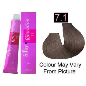 Silky Hair Color Ash Blonde-7.1