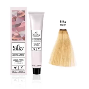 Silky Hair Color Extra Light Golden Ash Blonde-10.31