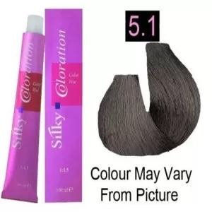 Silky Hair Color Light Ash Brown-5.1