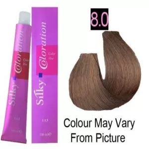 Silky Hair Color Light Intense Blonde-8.0
