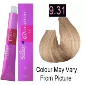 Silky Hair Color Very Light Golden Ash Blonde-9.31
