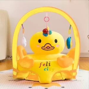 Sofa Set Support Seat Cover Baby Plush Chair Cartoon Learning Sit Plush Chair Toddler Nest Puff Washable With Rod Toys