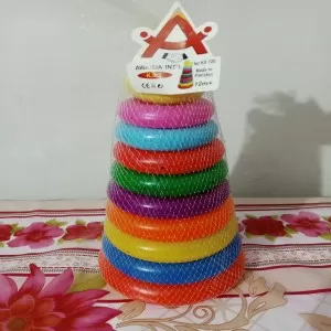 Stack Ring Tower - Light Plastic - Multicolor