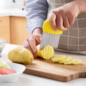 Stainless Steel Wavy Cutter French Fries Cutter Vegetable Cutter Kitchen Knives Fruit Tool Knife Accessories