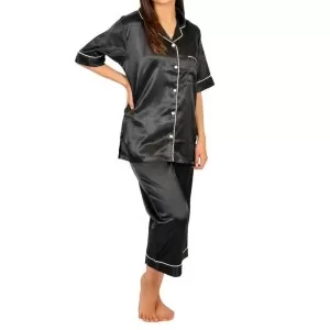 Stylish Solid Satin PJ with Pipin for HER (PJ-10)