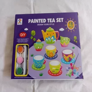 Tea Party - China Tea Set - Crockery with colors - Bigger Pots