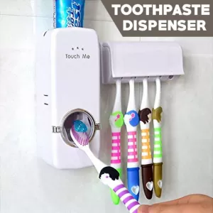 Toothpaste Dispenser and with Tooth Brush Holder