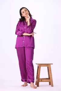 Valerie nightwear Gorgeous satin pajama set. Offering a well-fitting, luxury sleepwear.