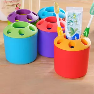 Washroom Accessories Candy-Colored Multi-Purpose Toothbrush Holder