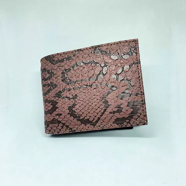 Men’s Leather Wallet (Textured Light Brown)
