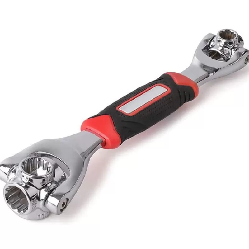 Multi-Function Socket Wrench, 48 Tools In One with 360 Degree Rotating Head, Tiger Wrench Works with Spline Bolts, 6-Point, 12-Point, and Any Size Sta