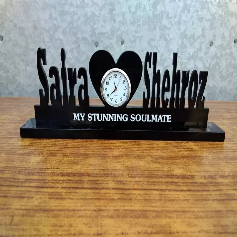 NEW CUSTOMIZED ACRYLIC NAME CLOCK PLATE MULTIPLE DESIGNS AND NAME