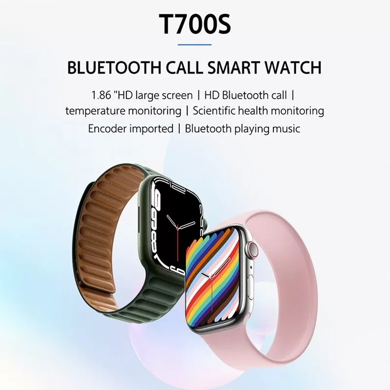 NEW SMART WATCH T-700s  BLUETOOTH 5.0 GOOD QUALITY 1.68 INCHES DISPLAY RECTANGULAR SHAPE
