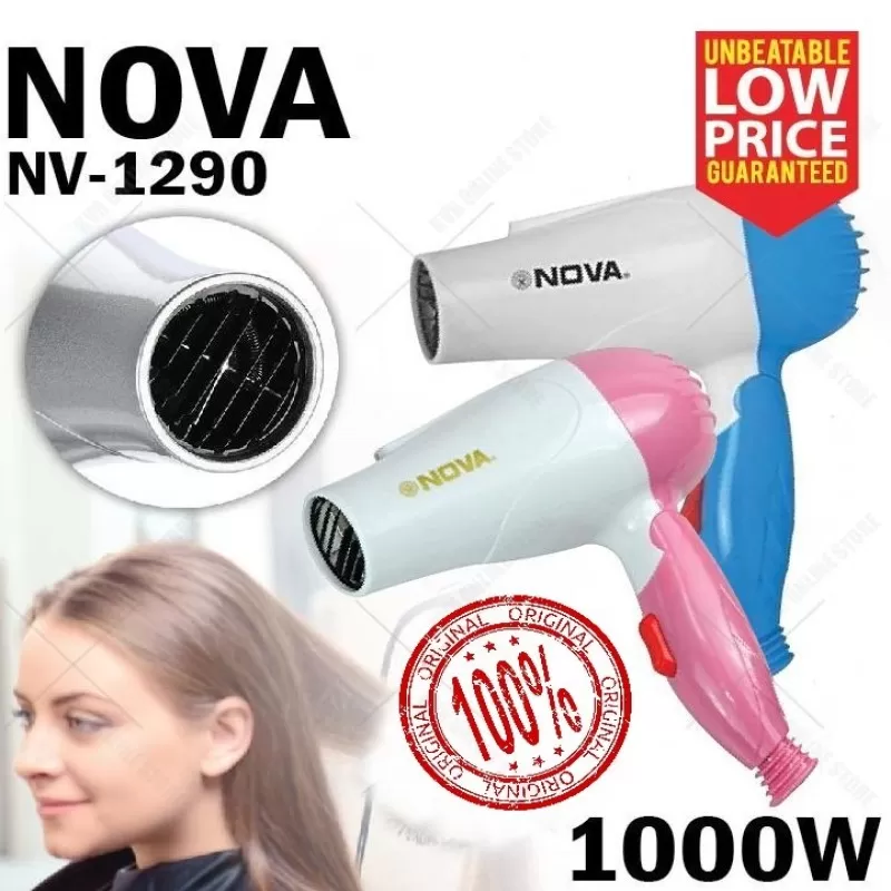 Buy Nova 1290 Professional Foldable Hair Dryer 1000W (Multicolor) at Lowest  Price in Pakistan 
