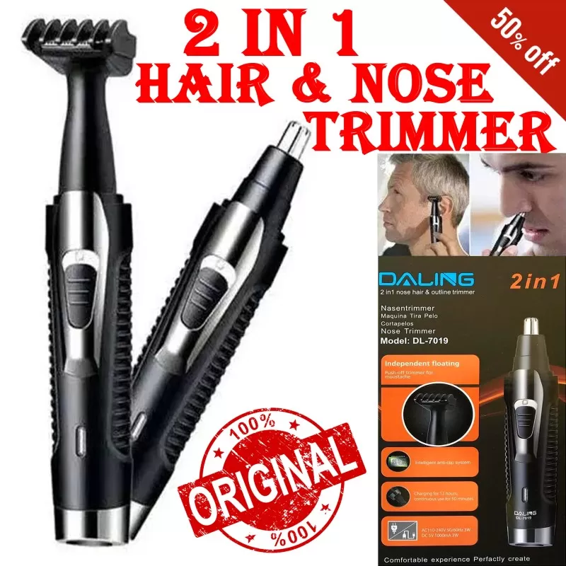 Buy Original 2 in 1 Nose Hair and Outline Trimmer DALING DL-7019 -  Professional Multi-Functional Men Electric Hair Trimming Cutting Styling  Hair Removal M at Lowest Price in Pakistan 