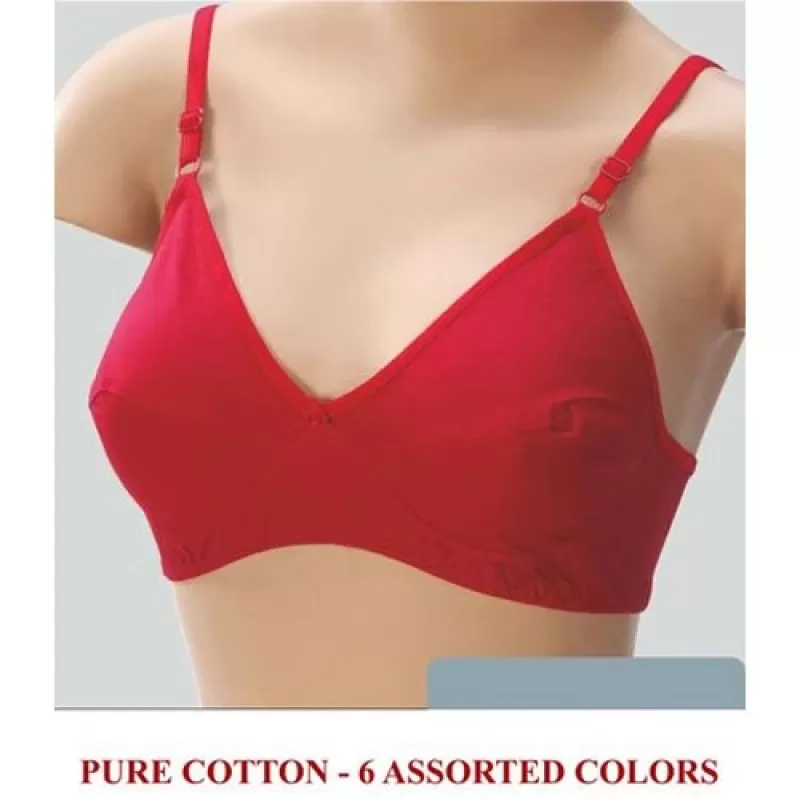 Pack of 1 - Cotton Non Padded Bras for Women/Girls