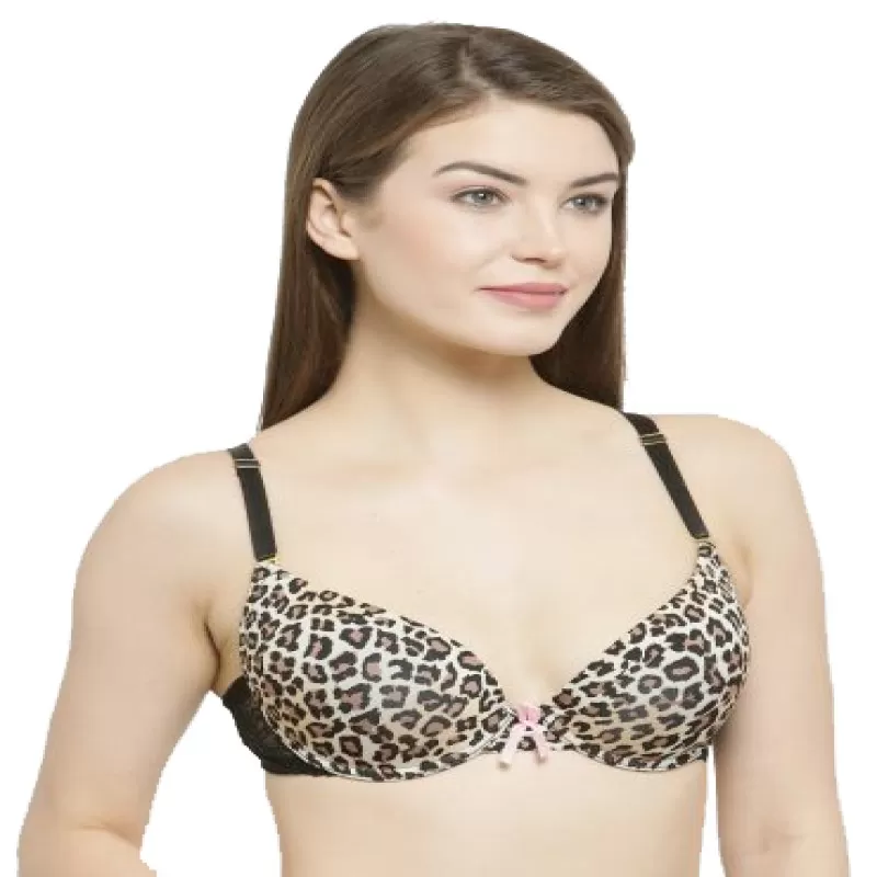 Pack of 1 –Imported Best Quality Leopard Printed Padded Bras for Women/Girls