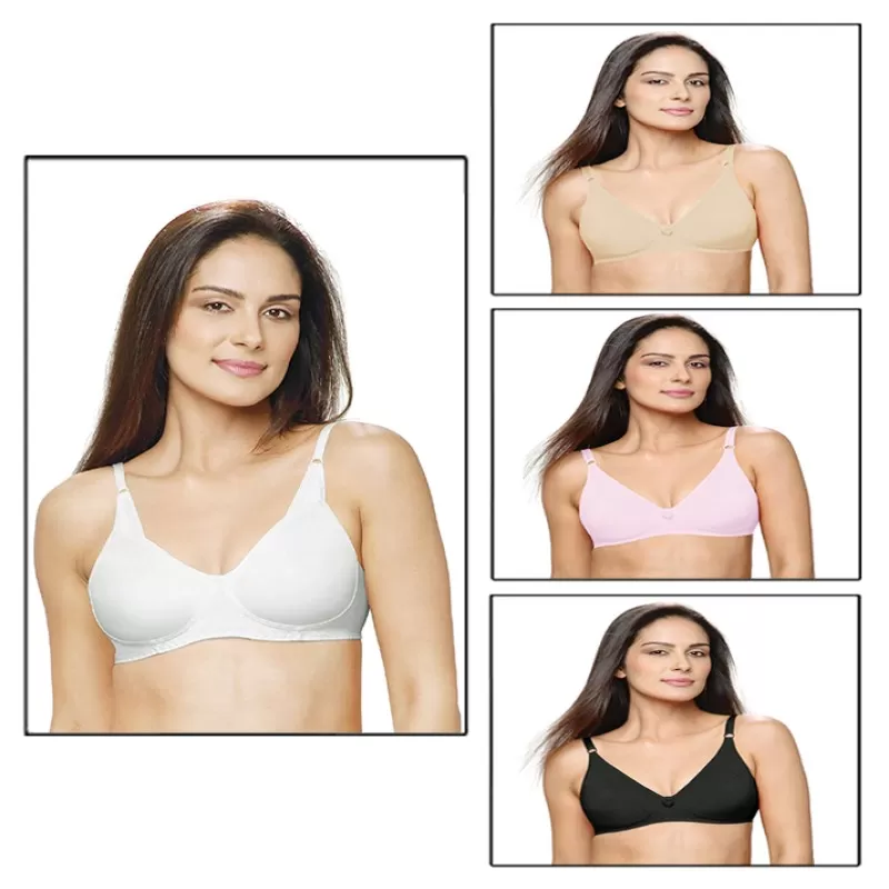 Buy Pack of 4 –Best Quality Cotton Non Padded Bras for Women/Girls