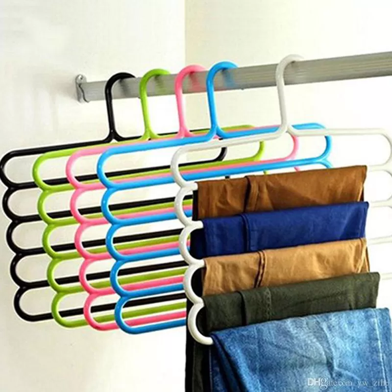 Pack of 4 - 5 Layers Multi-purpose Trousers Hanger Steps Pants Hangers