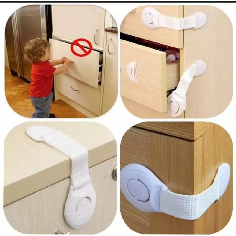 Pack Of 5 - Child Safety Locks For Drawers, Doors And Refrigerators Child Safety Locks