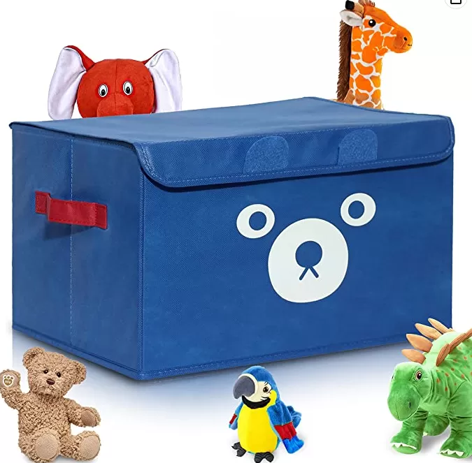 Panda. Toy Storage Chest Box for Kids and Babies – Collapsible Organizer Bin for Boys & Girls with Flip Lid – Gift Baskets for Small Toys, Stuffed A