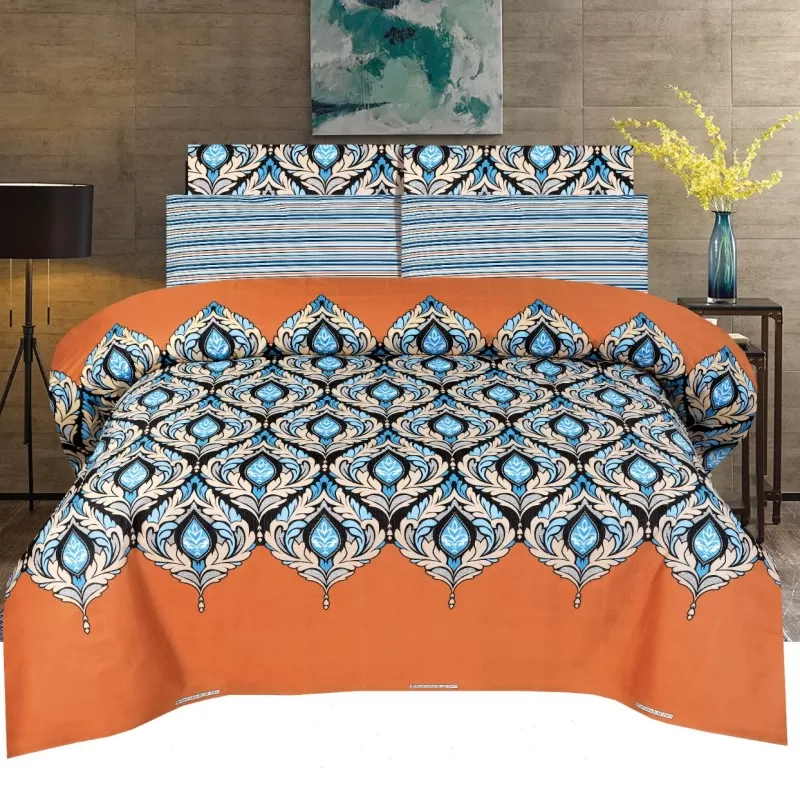 Printed King Size Bedsheet Set with Pillow cover Cotton BedSheet Gift Pack